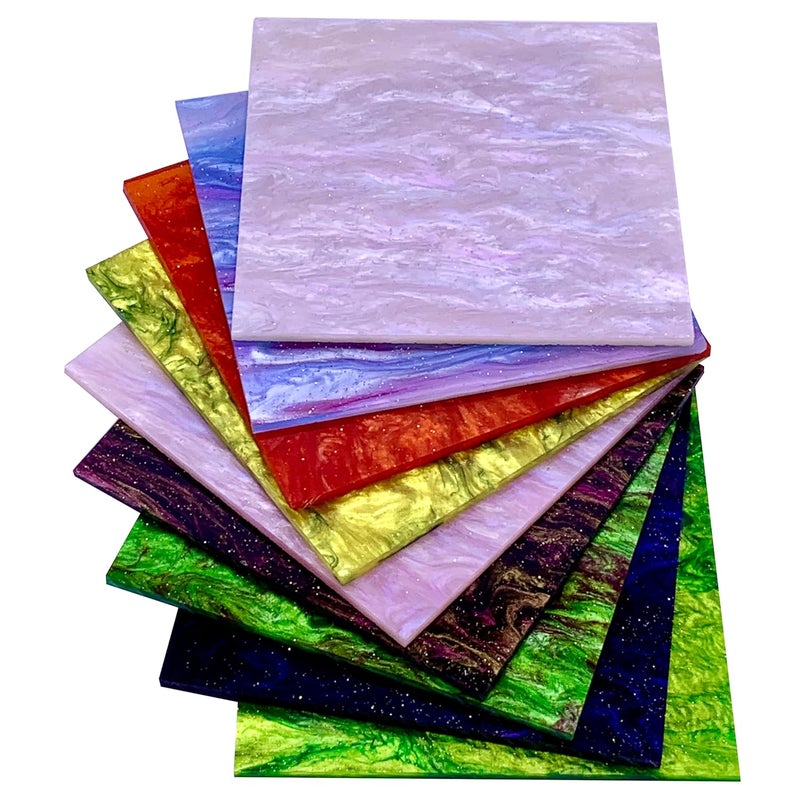 i-Materials Acrylic Smoky Glittering Sheets, 1/8" Thickness, 16"x12", Ideal for GlowForge & Any Types of Laser/Engraving, Perfect Material for Jewelry, Crafting & DIY Projects (Violet Blue) - Image 2